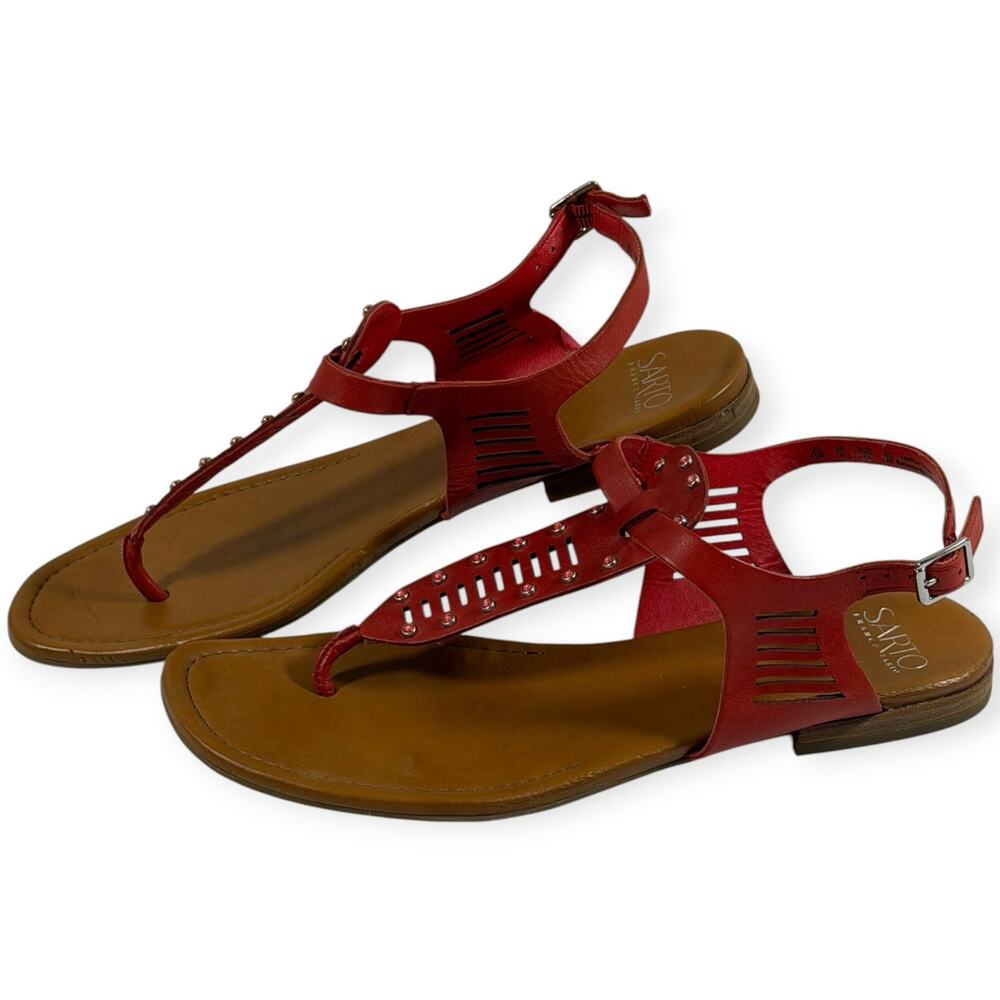 Franco Sarto Sarita Gladiator Sandals, Red Rust, Leather, Women's 11